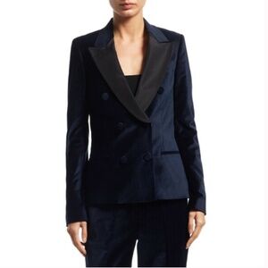 Women's Navy Double-Breasted Blazer
